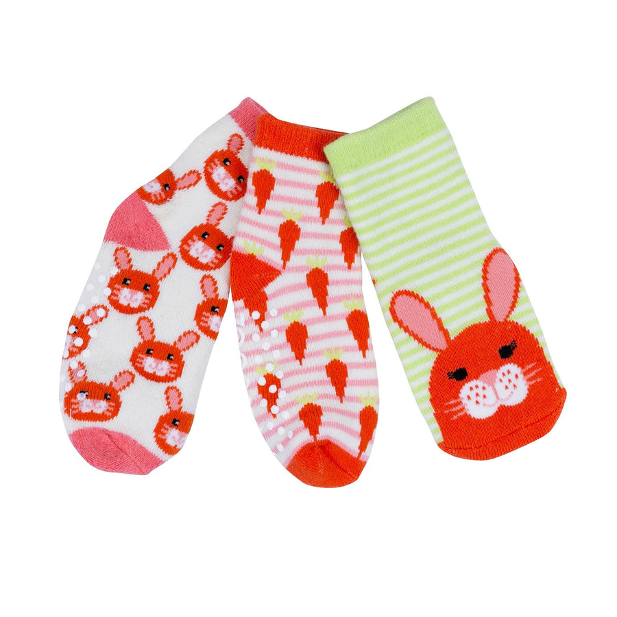 ZOOCCHINI - 3pair Comfort Terry Socks Bella Bunny - 0-24M Comfort Terry Socks Set - 3 Pair - Bella the Bunny 810608032613