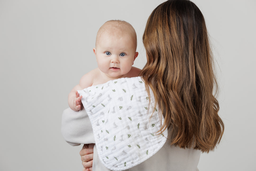 2 pack Burp Cloths - Bunny + Fern