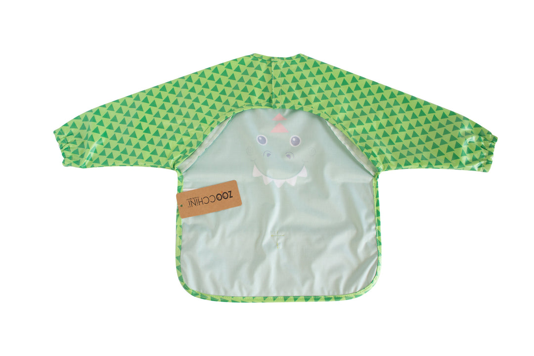 Sleeved Bib  Art Smock - Devin the Dinosaur