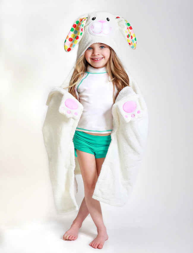 ZOOCCHINI - Kids Plush Terry Hooded Bath TowelBellaBunny 2Y+ Kids Plush Terry Hooded Bath Towel - Bella Bunny 2Y+ 854892005007