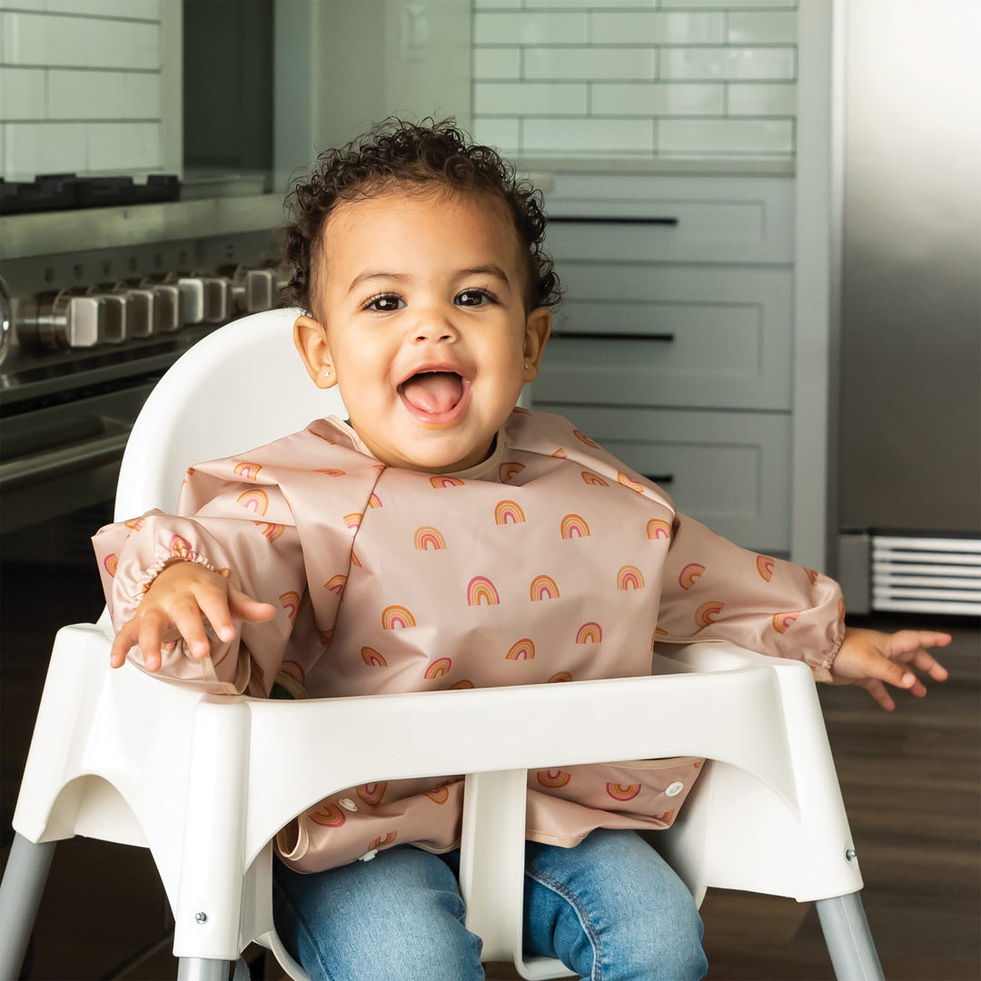 Mess-proof Full Sleeve Bib - Boho Rainbow