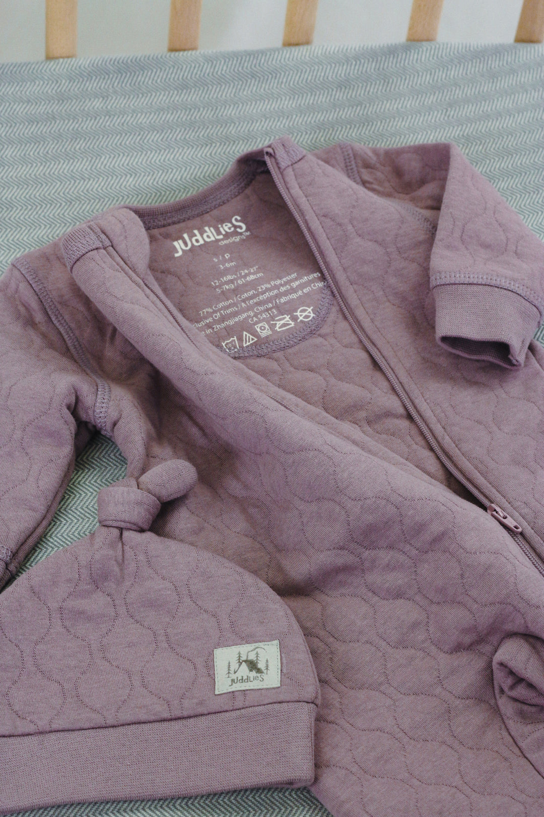 Quilted Collection - Footed Sleeper - Mauve