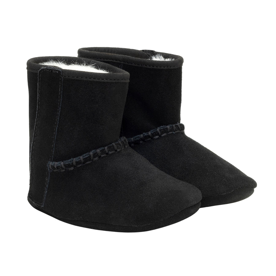 Robeez - F24 - Soft Sole Boots - Tyler - Black - 4 (18-24M) Soft Sole Boots - Tyler - Black 197166000965