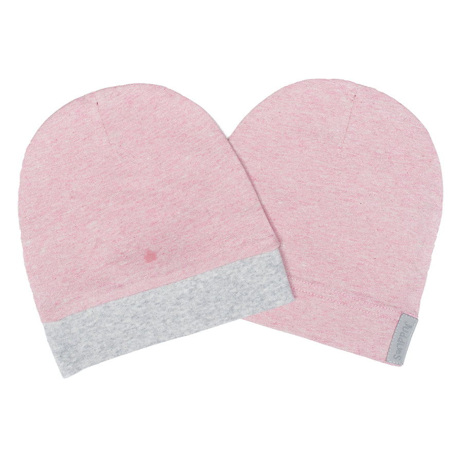 d - Juddlies - 2Pk Organic Raglan Hat Pink 4-12M Organic Raglan Hat - 2 pack - Dogwood Pink 821436006387