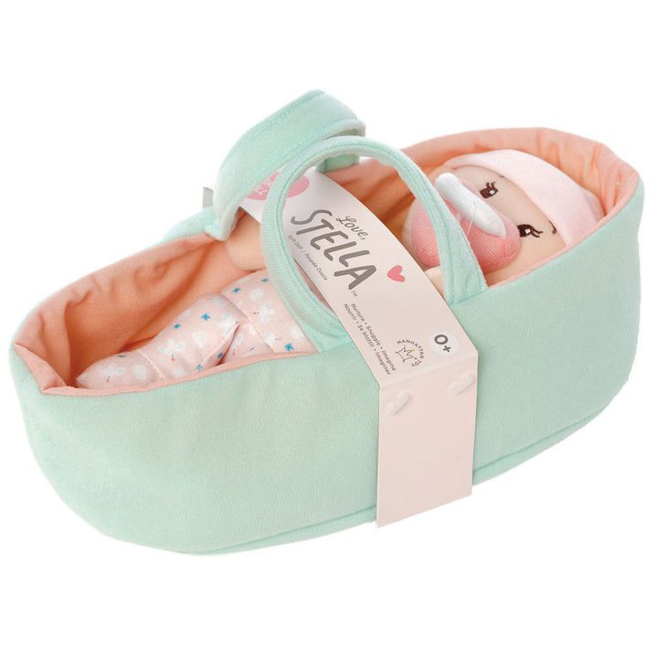 Love, Stella My First Doll & Bassinet Peach