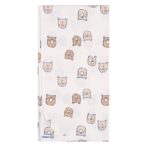 Flannel Receiving Blanket - 4pk