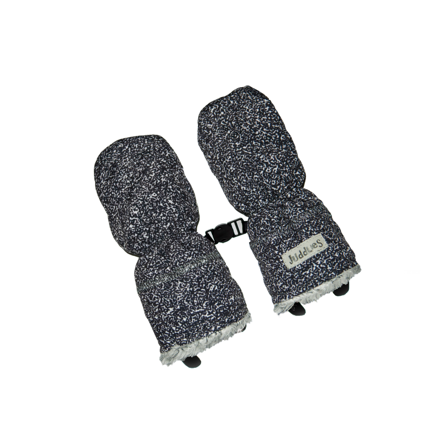 d - Juddlies - Winter Mitts - Salt + Pepper Black - 6-12M Winter Mitts - Salt + Pepper Black 821436009005