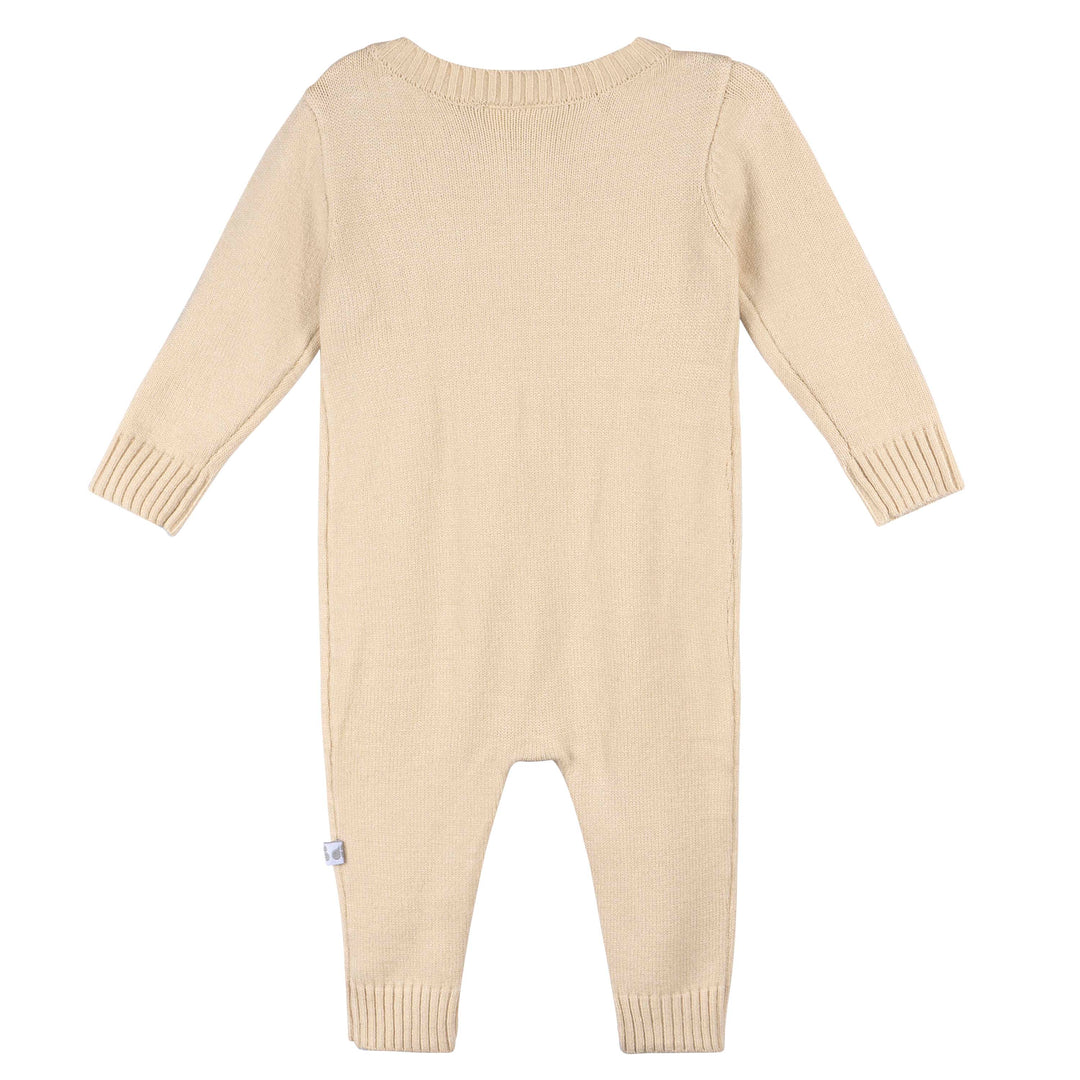 Just Born by Gerber Baby Neutral 1-Pack Sweater Knit Romper - TAN