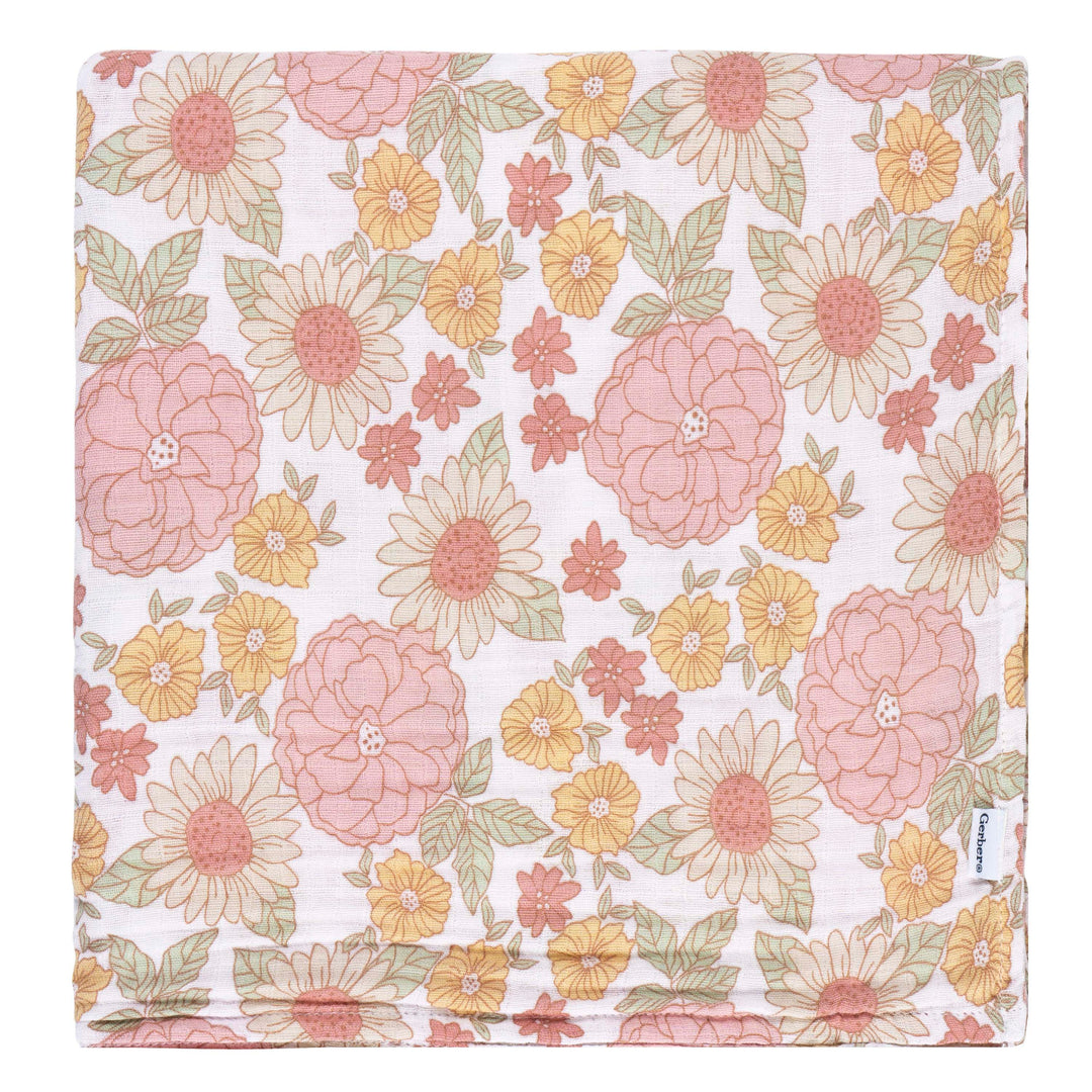 2 Pack Muslin Blanket - Retro Floral