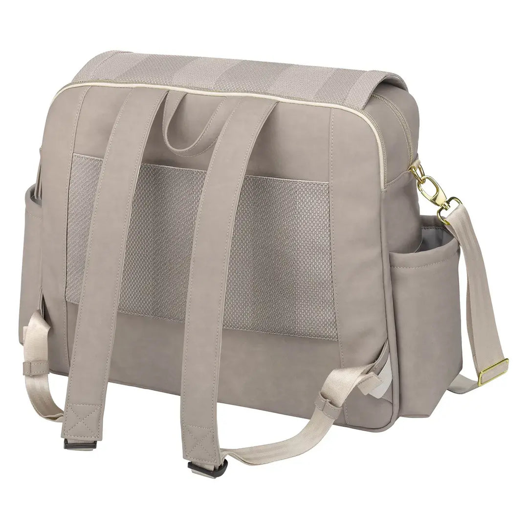 Boxy Backpack Deluxe Diaper Bag in Sand Cable Stitch