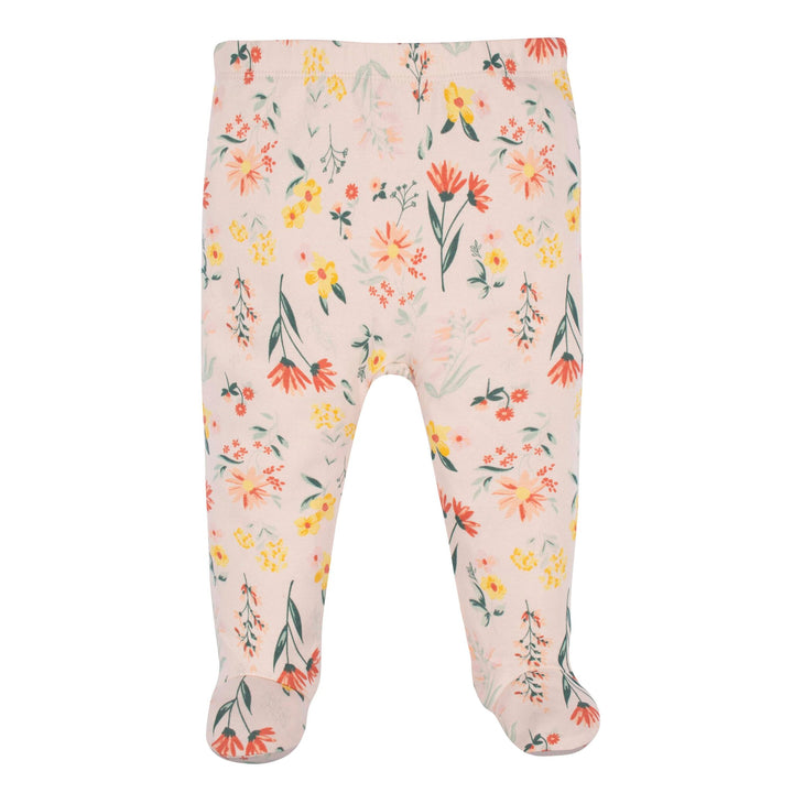 Gerber 3-Piece Baby Boy Wildflower Shirt, Footed Pant & Cap Set