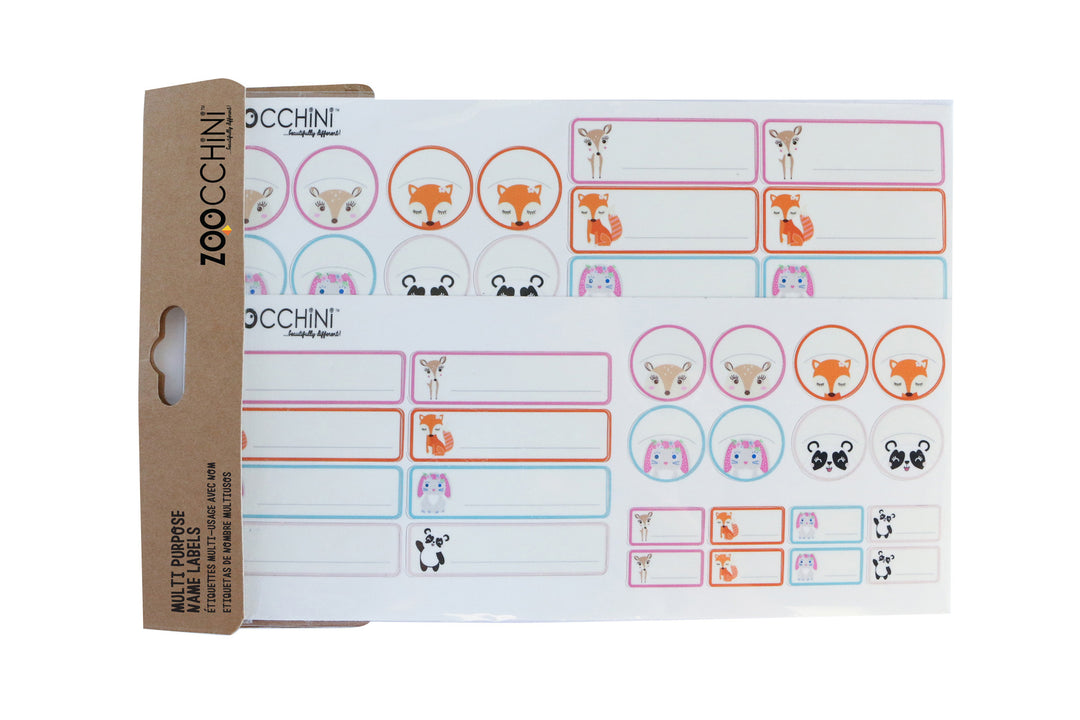 d - ZOOCCHINI - Multi Purpose Name Labels - Fiona + Friends Multi Purpose Name Labels - Fiona & Friends 810608033177