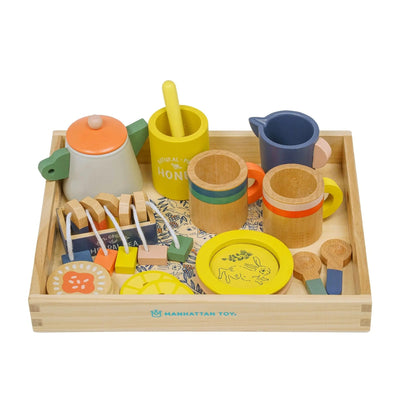 Flora Fauna Pretend 23pc Wooden Tea Set