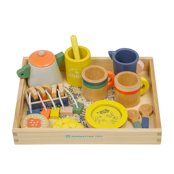 Flora Fauna Pretend 23pc Wooden Tea Set