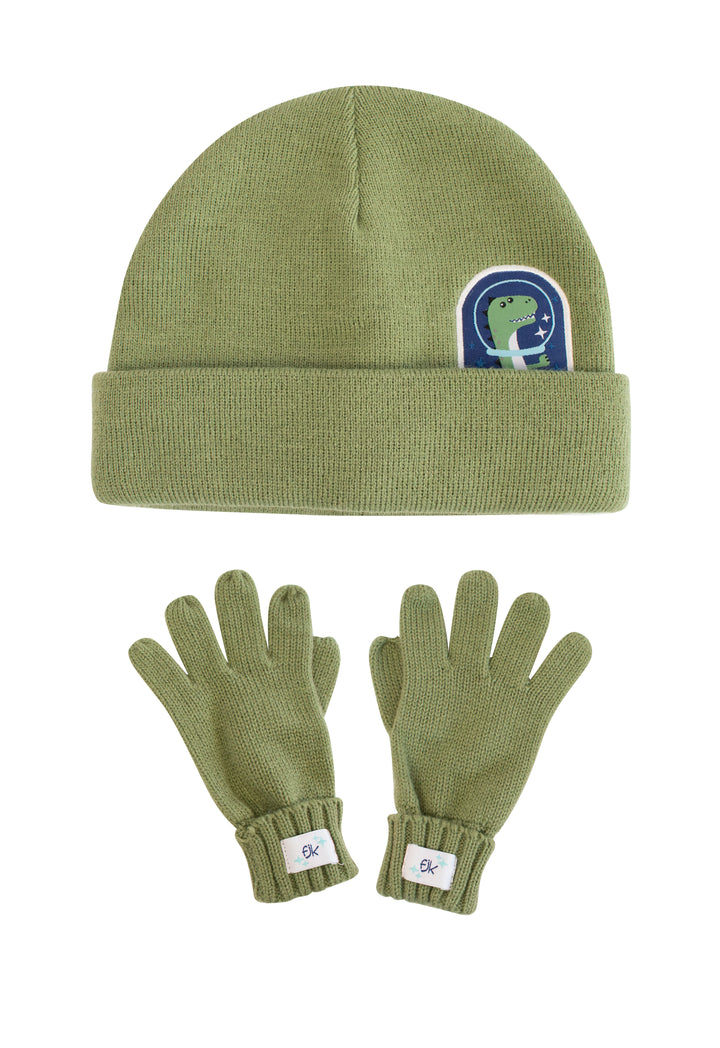 Toque & Gloves Set - Dino