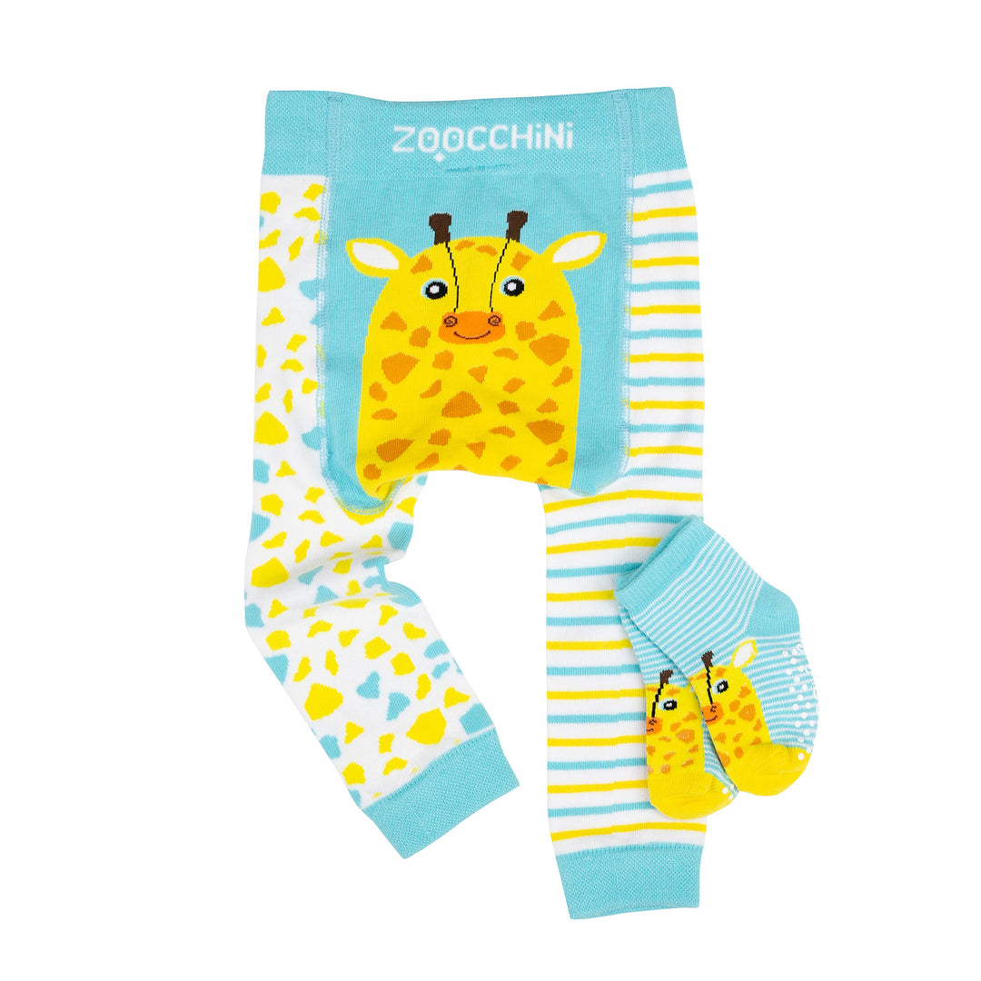 d - ZOOCCHINI-Crawler Legging+Sock Set Jaime  Giraffe-12-18M grip+easy™ Comfort Crawler Legging & Sock Set - Jaime the Giraffe 810608032552