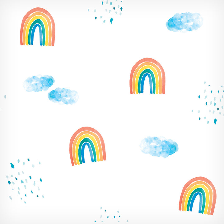 Cotton Muslin Swaddle Blanket   Rainbow Sky