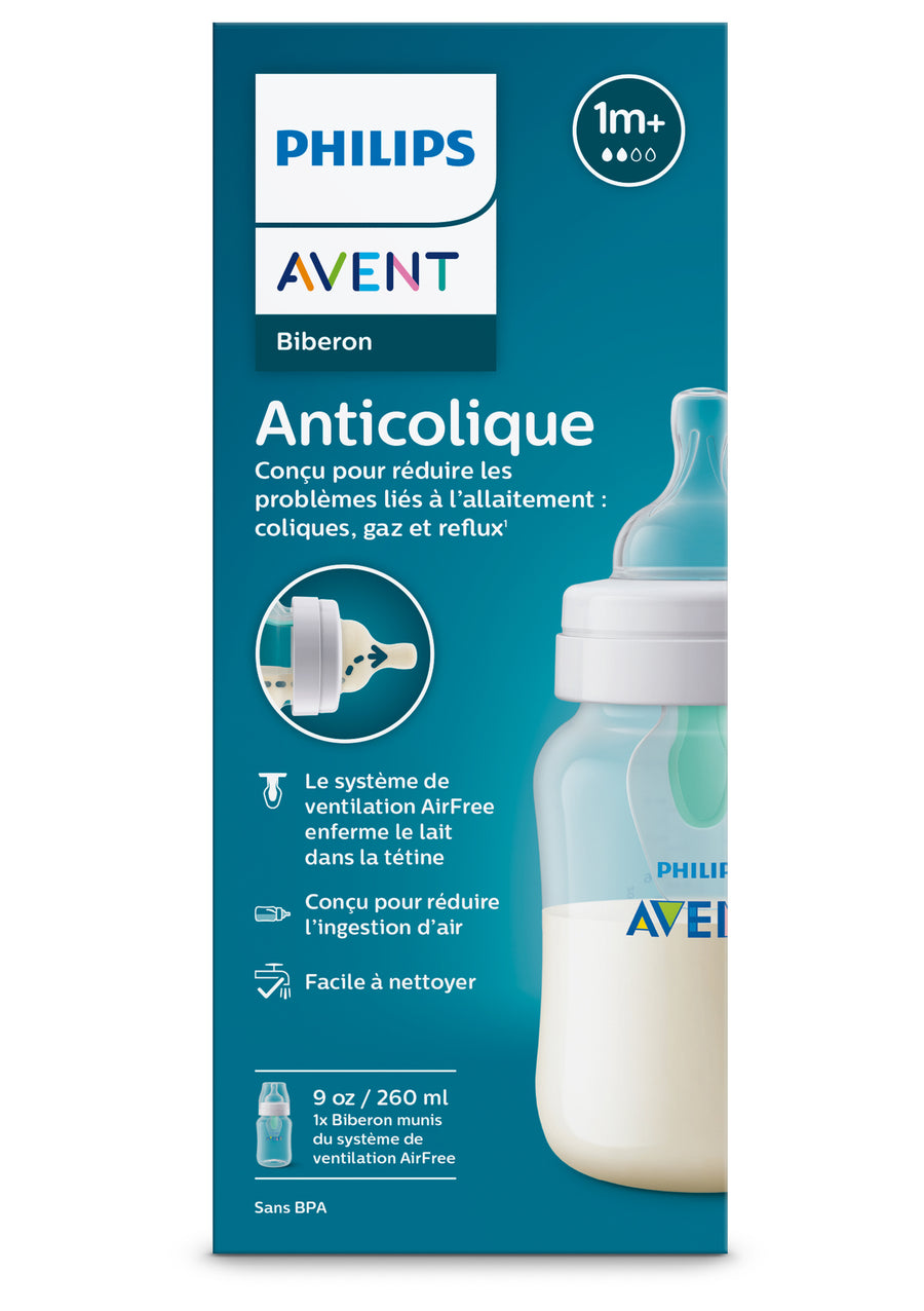 Philips Avent -Anti-colic Bottle AirFree Vent 9oz 1pk R40314 Anti-colic Baby Bottle with AirFree Vent - 9oz - 1 pack 75020093813