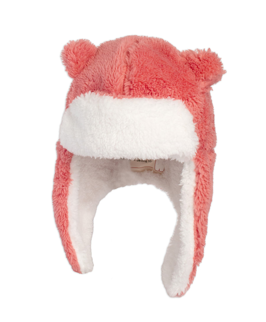 FlapJackKids - Sherpa Trapper Hat - Pink - Large (4-6Y) Sherpa Trapper Hat - Pink 873874009482