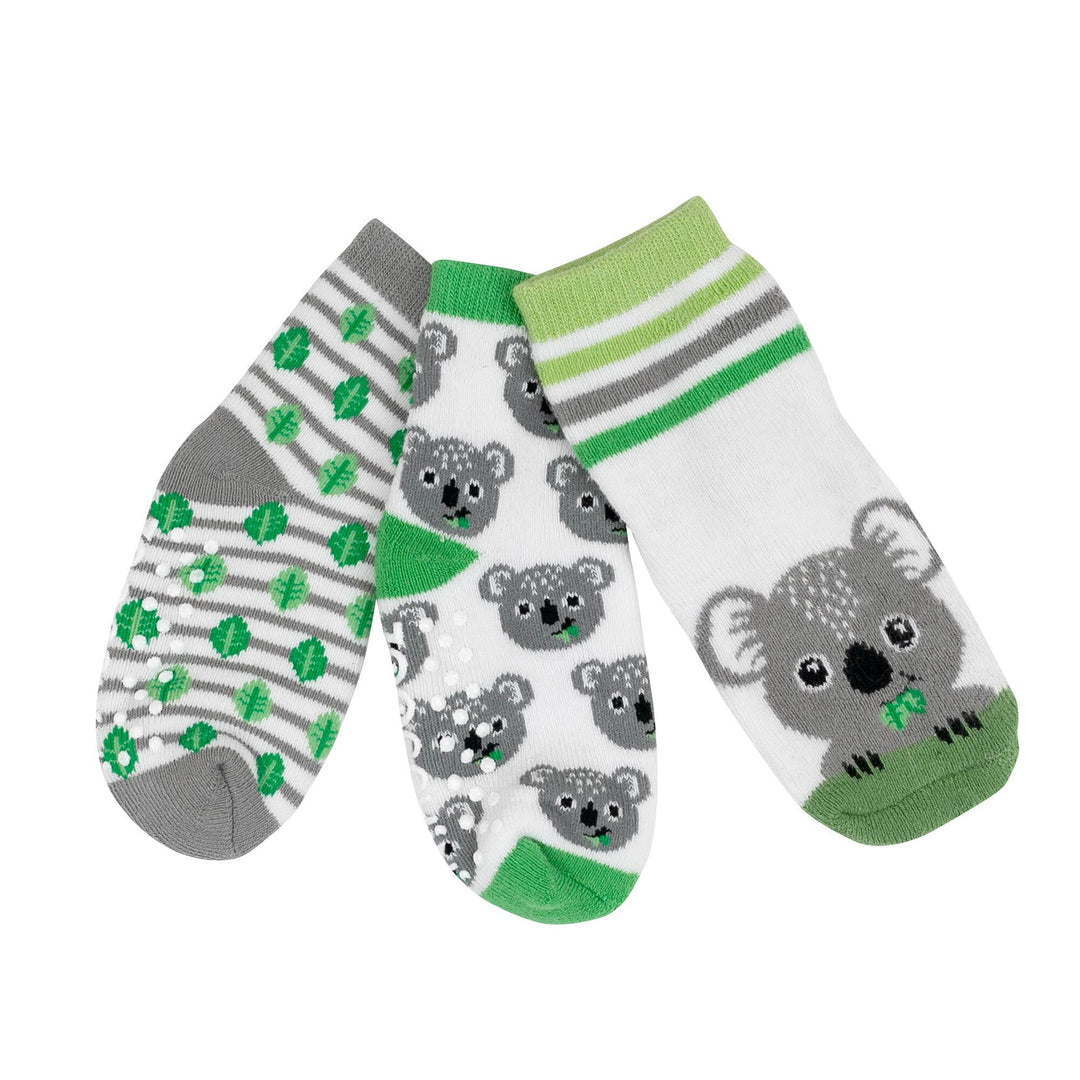 ZOOCCHINI - 3pair Comfort Terry Socks Kai the Koala - 0-24M Comfort Terry Socks Set - 3 Pair - Kai the Koala 810608032637