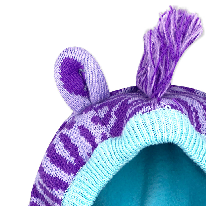 BabyToddler Knit Balaclava Hat - Zebra