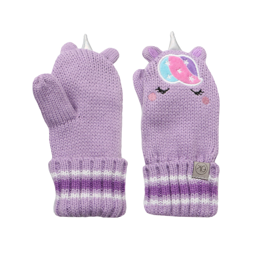 FlapJackKids - Baby Knitted Mittens - Unicorn - Small Baby Knitted Mittens - Unicorn 873874008942