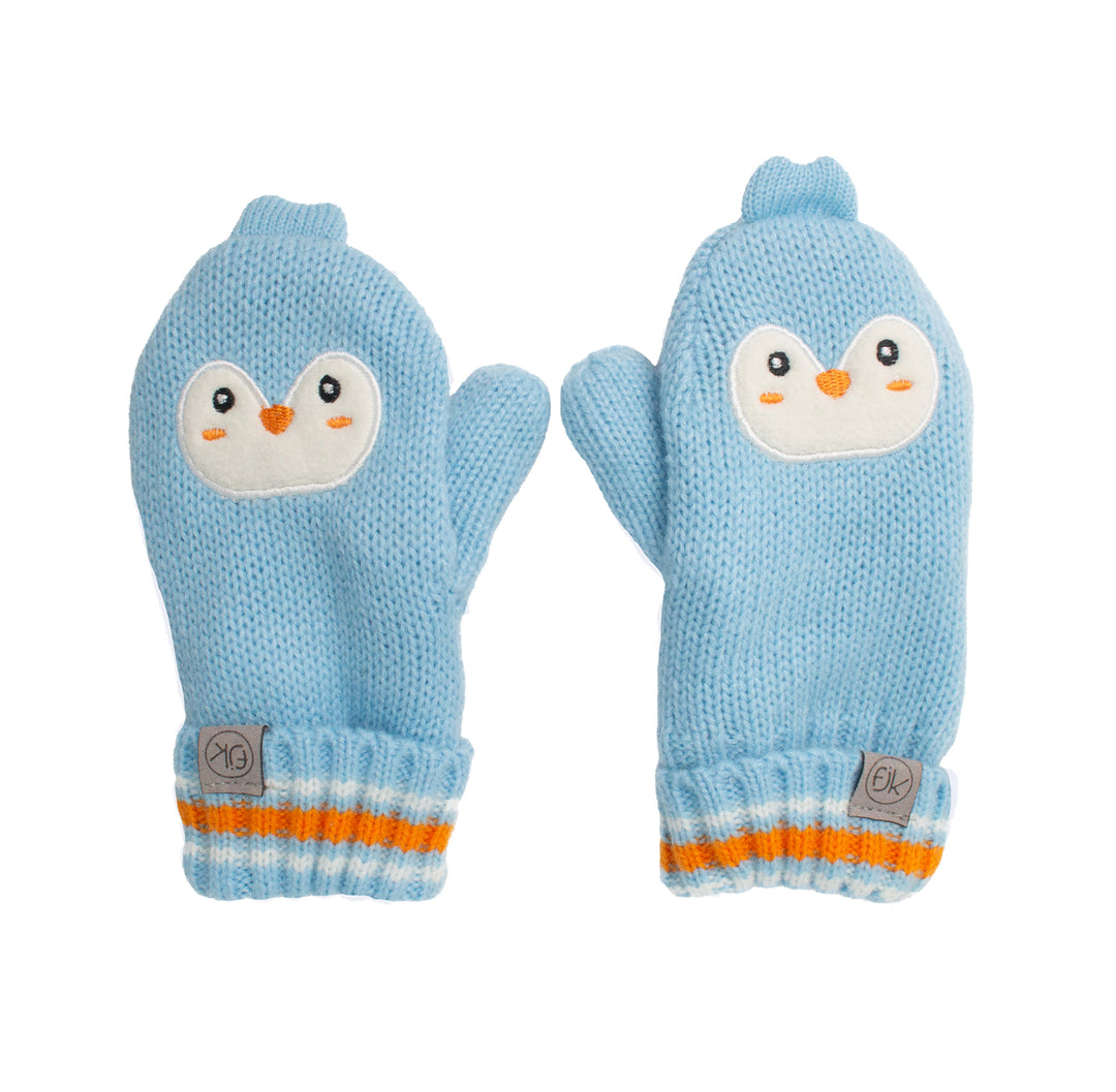 FlapJackKids - Baby Knitted Mittens - Penguin - Small 0-2Y Baby Knitted Mittens - Penguin 990006502380