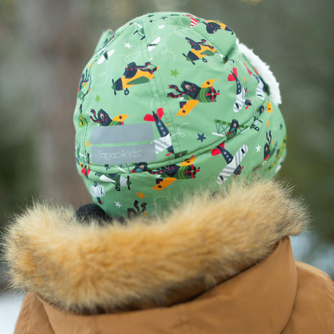 Water Repellent Trapper Hat - Black Bear Green