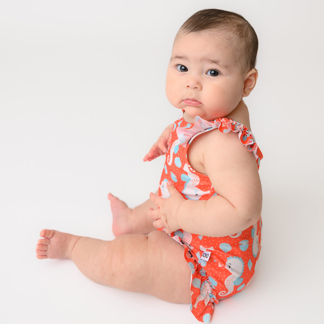 Baby Ruffled 1 Piece Swimsuit