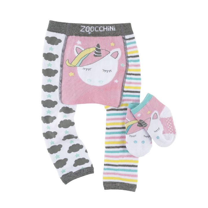 ZOOCCHINI - Crawler Legging-Sock Set Allie The Alicorn 6-12M grip+easy™ Comfort Crawler Legging & Sock Set - Allie Alicorn 855409006692