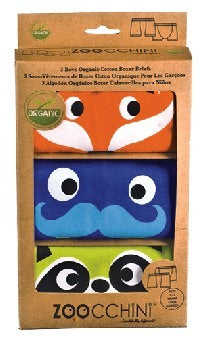 Boys Boxer - Fox, Walrus & Raccoon 3PK