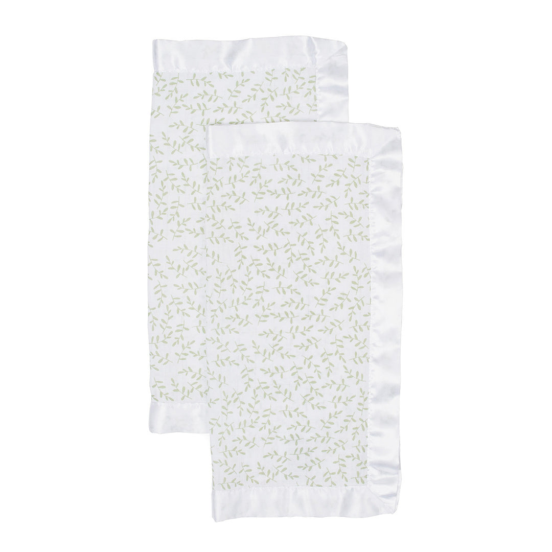 Security Blankets 2PK Muslin Cotton - Greenery