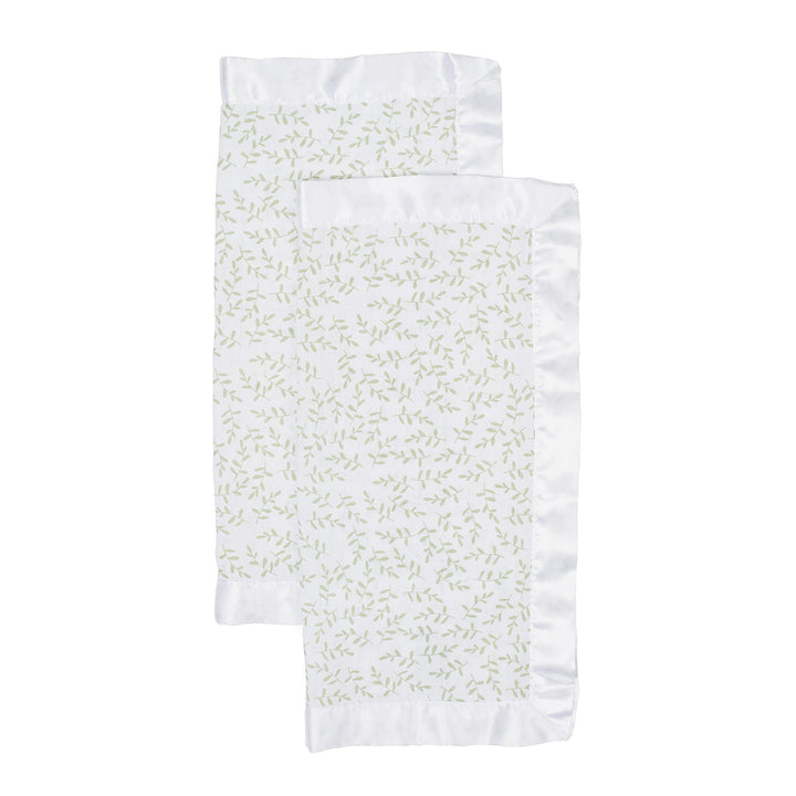 Security Blankets 2PK Muslin Cotton - Greenery