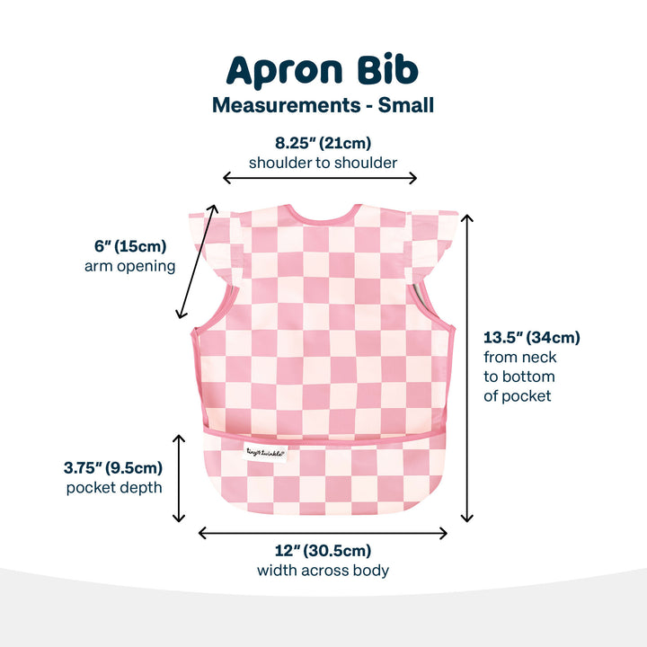 Mess-proof Apron Bib - Pink Checkers