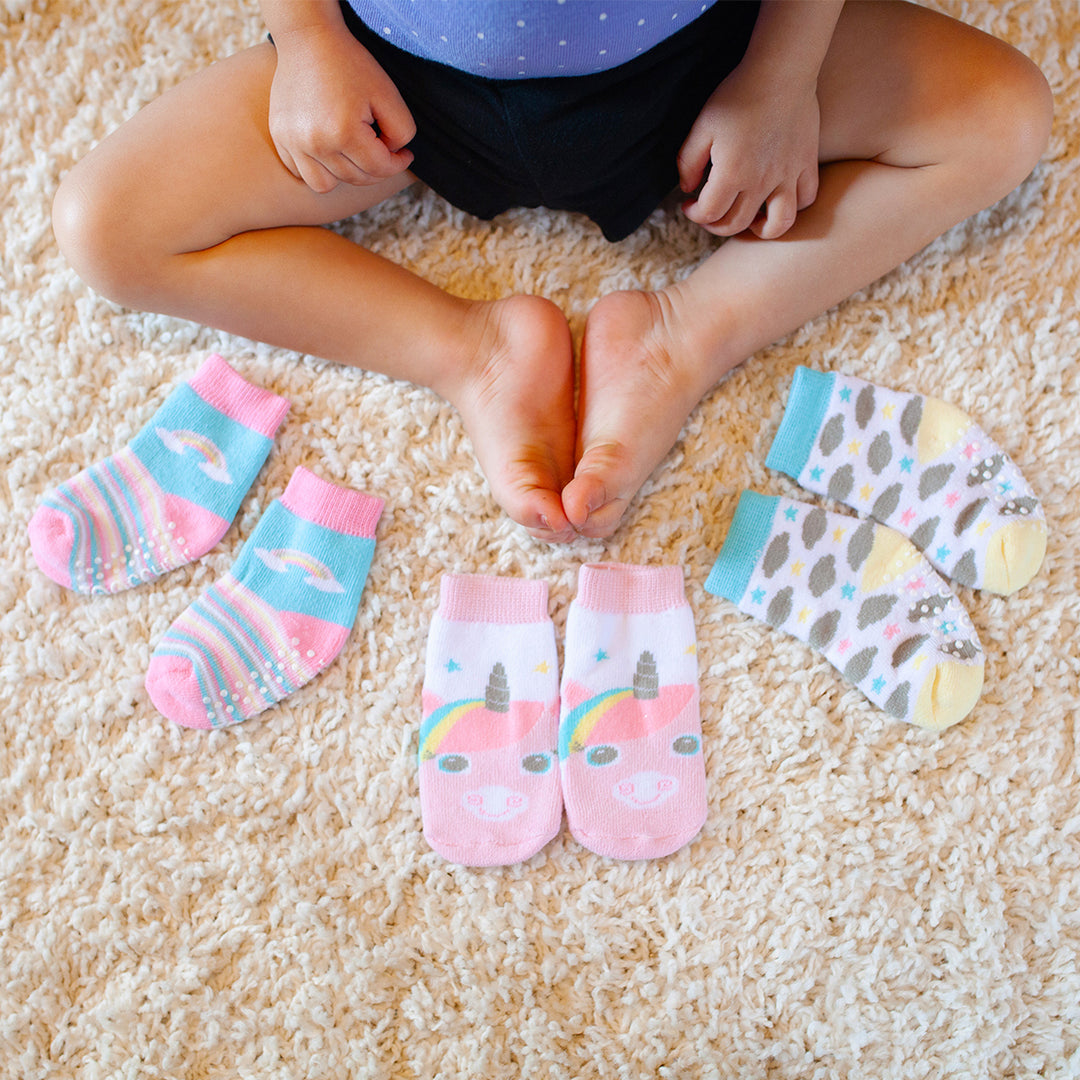 Comfort Terry Socks Set - 3 Pair -  Allie the Alicorn 0-24M