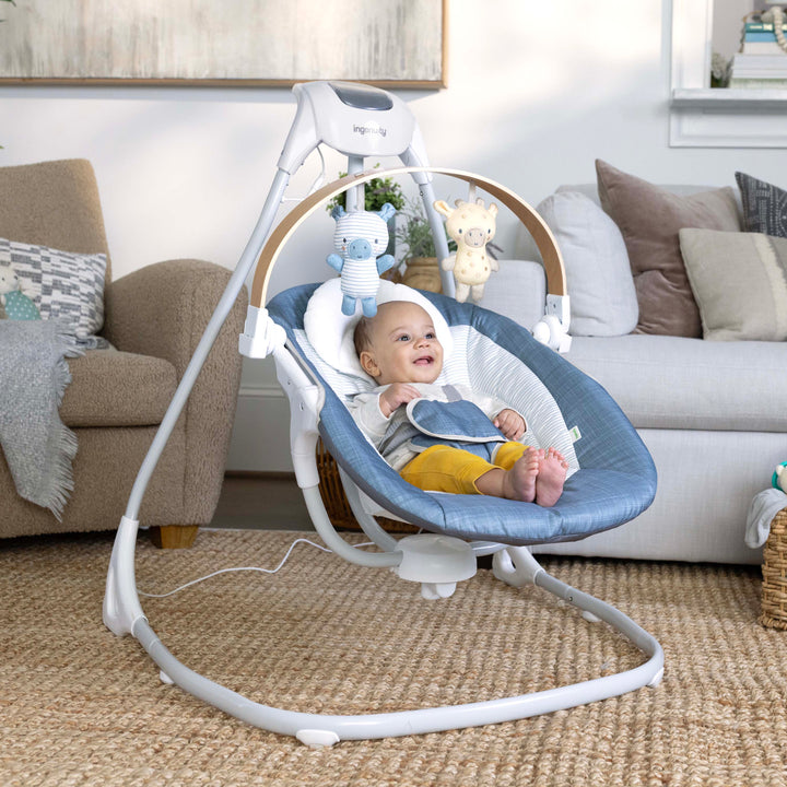 SimpleComfort Compact Soothing Swing - Chambray