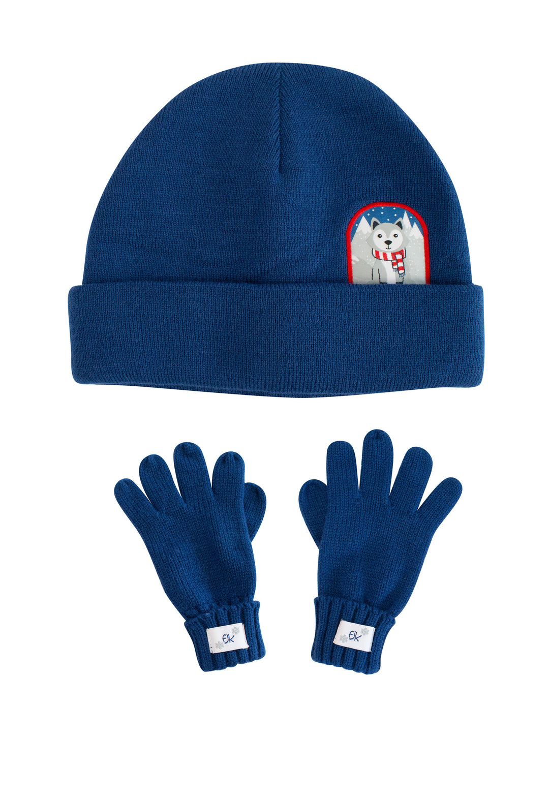 d - FlapJackKids - Toque + Gloves Set - Wolf - Medium 2-4Y Toque & Gloves Set - Wolf 873874009772