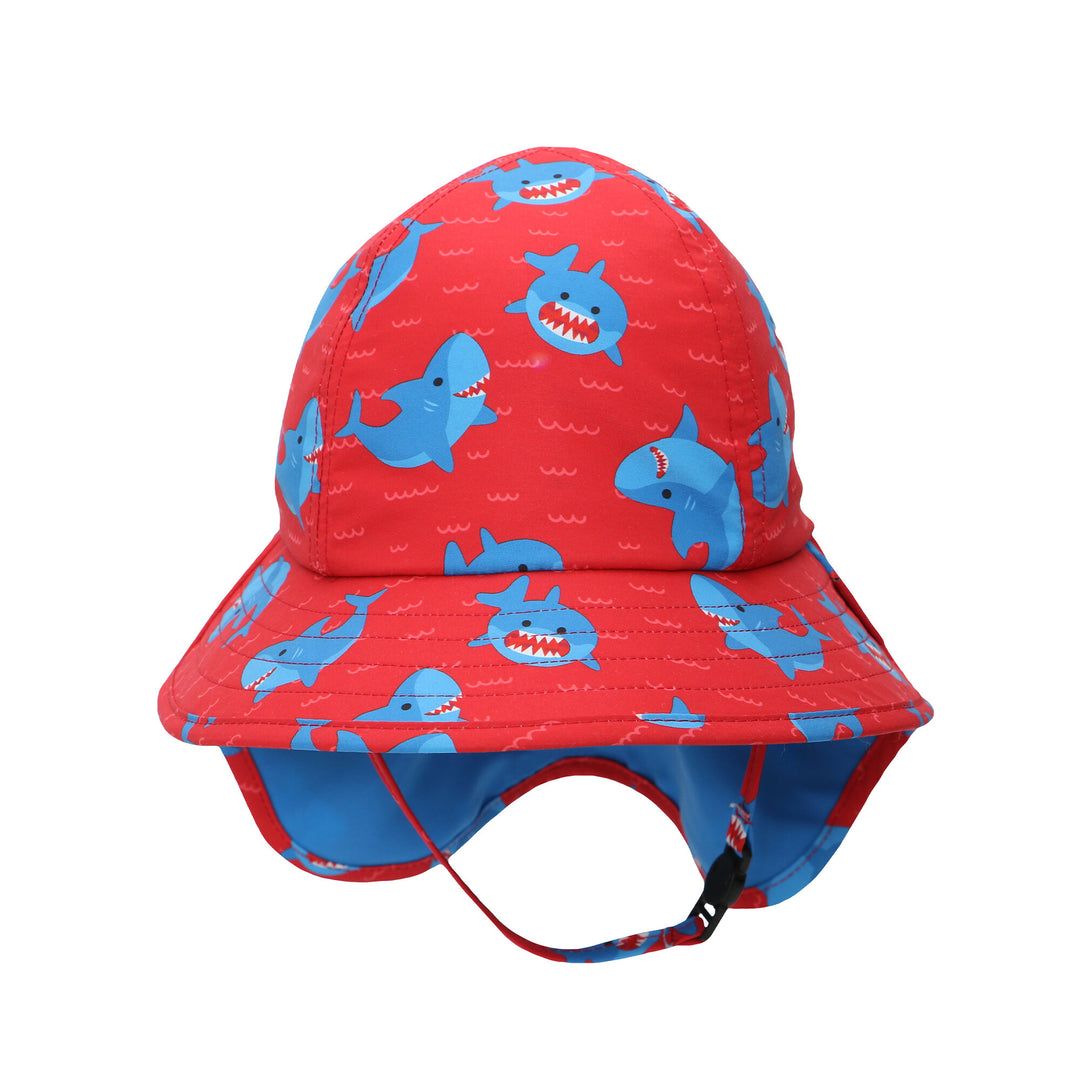 UPF50+ Baby-Toddler Cape Sun Hat - Blue Shark