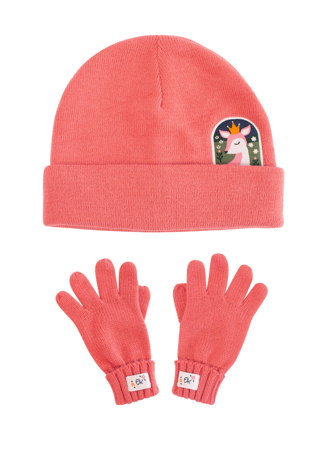 d - FlapJackKids - Toque + Gloves Set - Deer - Large 4-6Y+ Toque & Gloves Set - Deer 873874009703