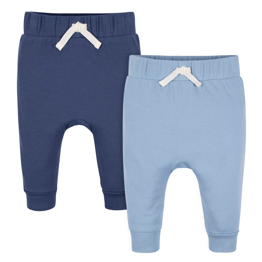 5-Piece Baby Boy Blue Onesies & Pants - Puppy Playground - 0-3M