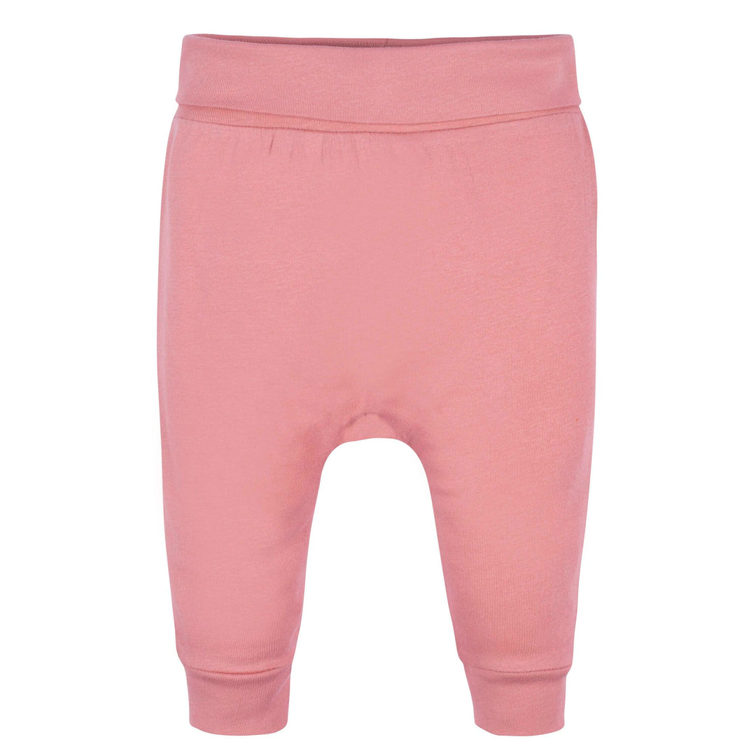 5-Piece Baby Girl Pink Onesies & Pants - Appley Sweet - Newborn