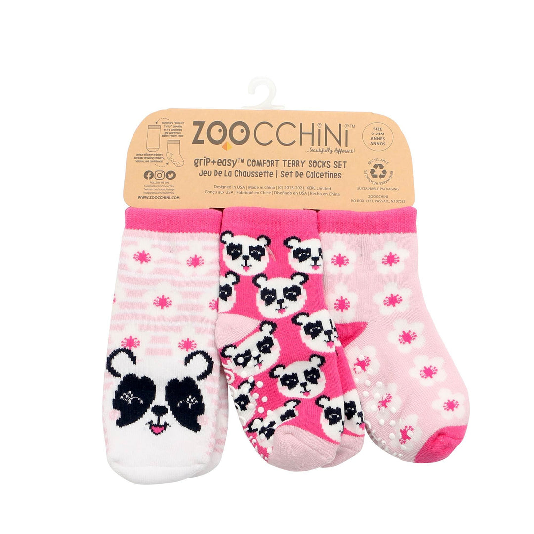 Comfort Terry Socks Set - 3 Pair - Pippa the Panda