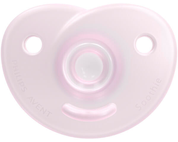 Soothie Heart Pacifier 0-3m, Pink/Light Pink, 2 x 2 pack