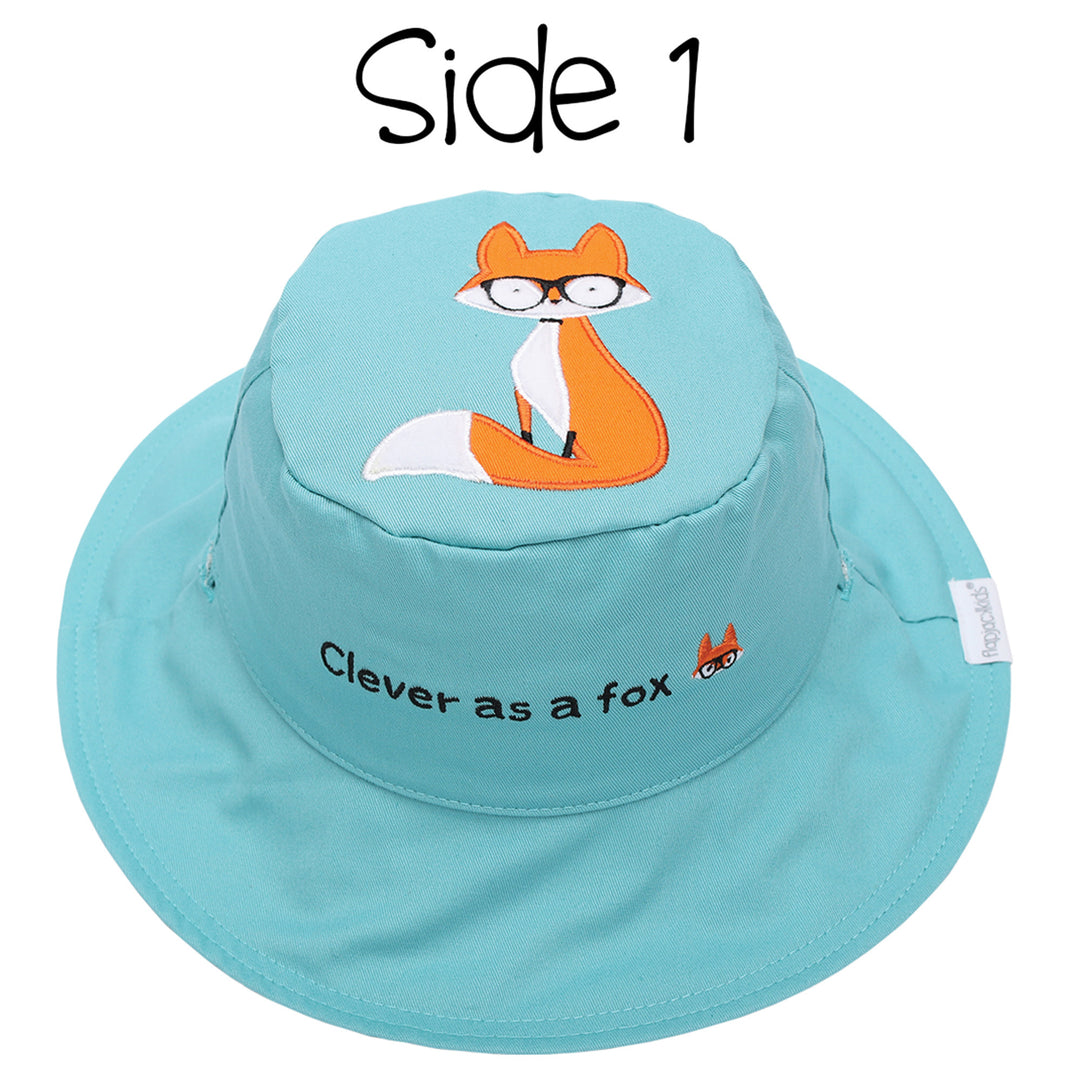 Kids UPF50+ Sun Hat - Fox/Hedgehog