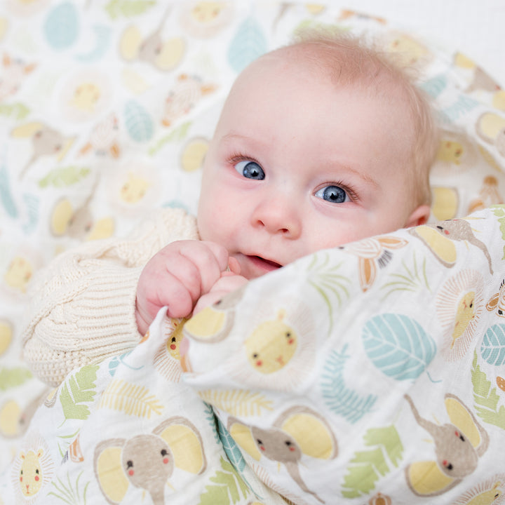 Cotton Muslin Swaddle Blanket - Jungle