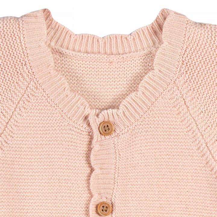 Just Born by Gerber Baby Girl 1-Piece Sweater Knit Coverall - PINK