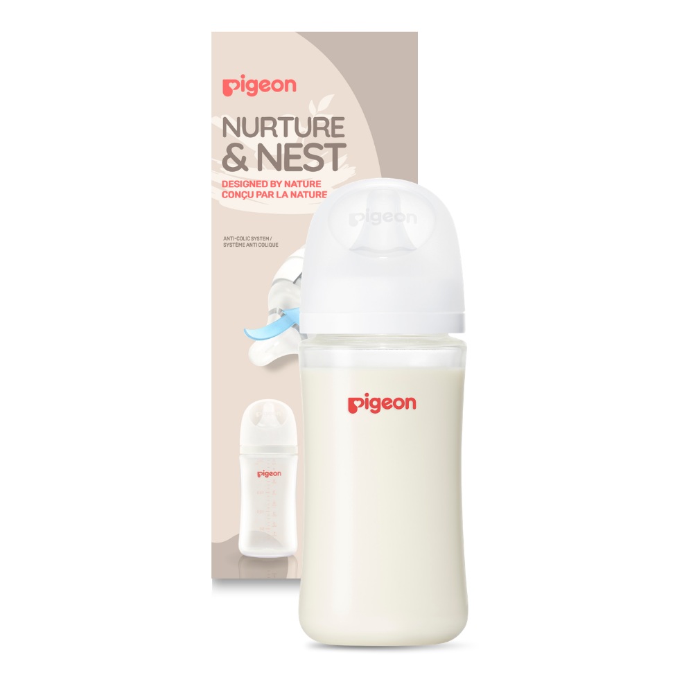 Glass Bottle 8oz with M Nipple (3M+)
