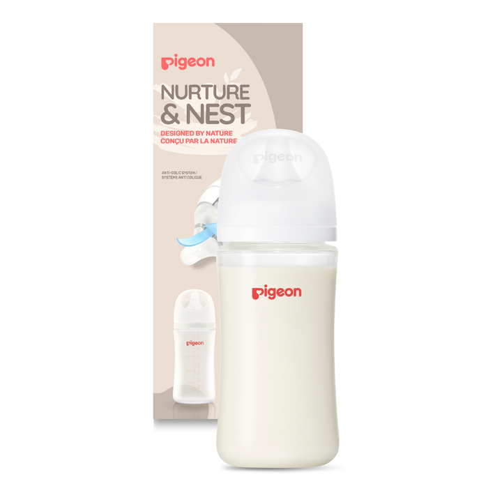 Glass Bottle 8oz with M Nipple (3M+)