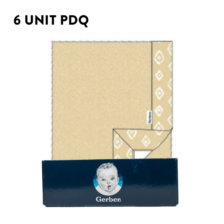 Gerber - OP2304 2ply PlushBlnkt PrintBinding AnimalsGeoN PDQ 2 ply Plush Blanket with Print Binding - Animals+Geo Neutral PDQ (6 Units) 013618470417