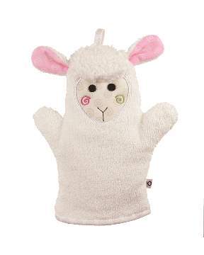 d - ZOOCCHINI -Baby Snow Terry Bath Mitt-Lola the Lamb 0-18M Baby Snow Terry Bath Mitt - Lola the Lamb 0-18M 854892005397